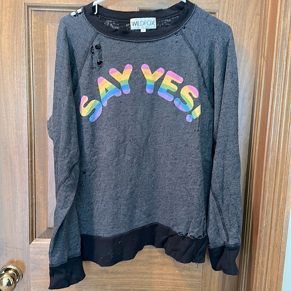 Wildfox Couture Distressed Sweatshirt